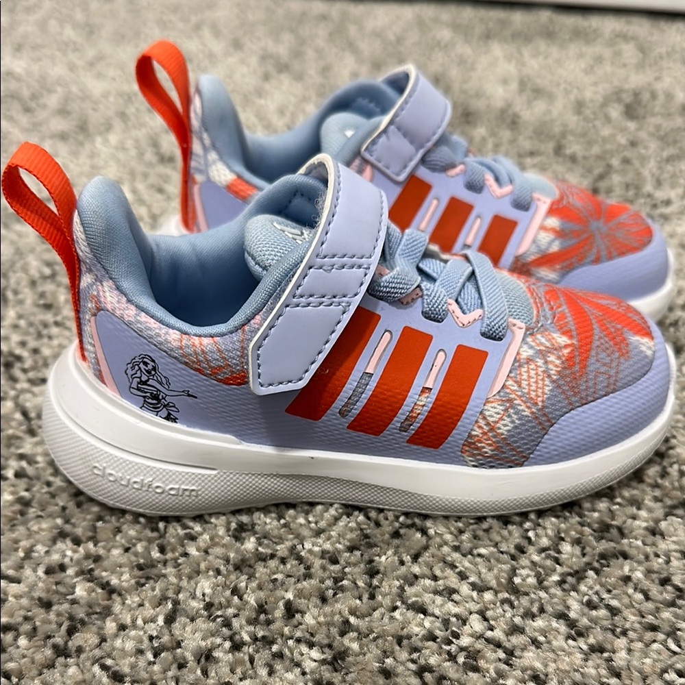 Adidas Kids' Blue and Orange Sneakers
